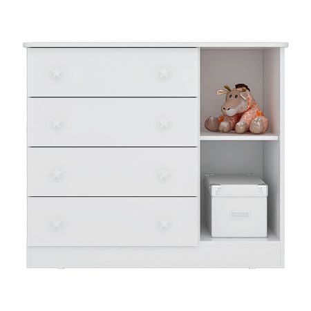 Shiloh - Chest of Drawer-  White 4 drawer