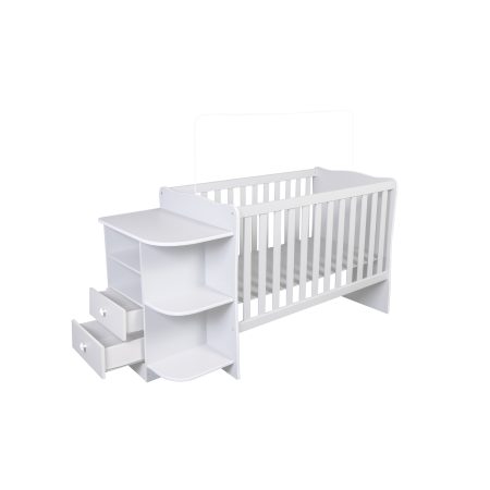Linx Amari Baby Cot and Dresser Combo- White